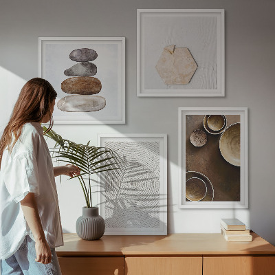 Set de cuadros modernos para salón Texturas en el arte moderno