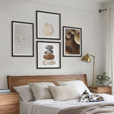 Set de cuadros modernos para salón Texturas en el arte moderno