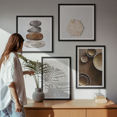 Set de cuadros modernos para salón Texturas en el arte moderno