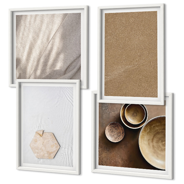 Galería de pared Texturas cálidas minimalistas