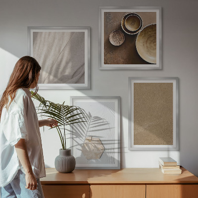 Galería de pared Texturas cálidas minimalistas