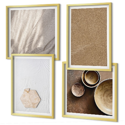 Galería de pared Texturas cálidas minimalistas