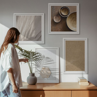 Galería de pared Texturas cálidas minimalistas