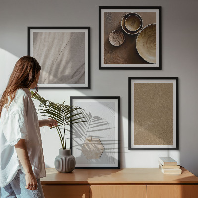 Galería de pared Texturas cálidas minimalistas