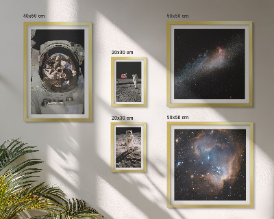 Pared galería de arte Astronautas aterrizando en la Luna