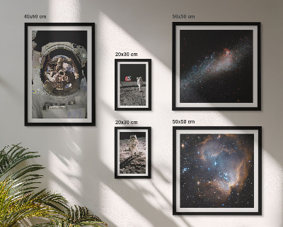 Pared galería de arte Astronautas aterrizando en la Luna