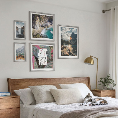 Conjunto de cuadros decorativos Paisajes de cascadas de montaña