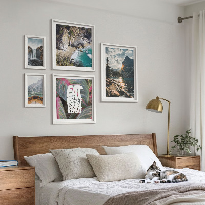 Conjunto de cuadros decorativos Paisajes de cascadas de montaña