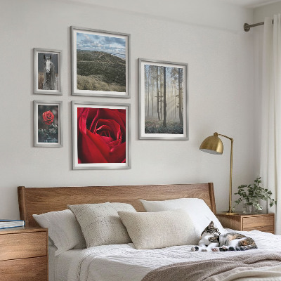 Pared galería de arte Flores de la naturaleza de diferentes estilos