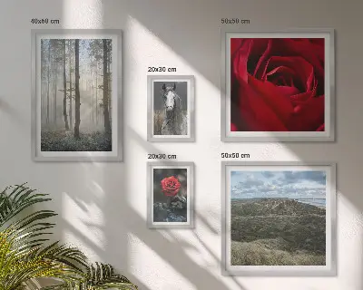 Pared galería de arte con diseño de flores de la naturaleza en diferentes estilos