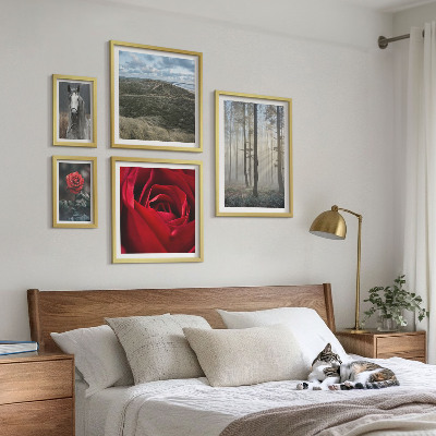 Pared galería de arte Flores de la naturaleza de diferentes estilos