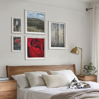 Pared galería de arte Flores de la naturaleza de diferentes estilos