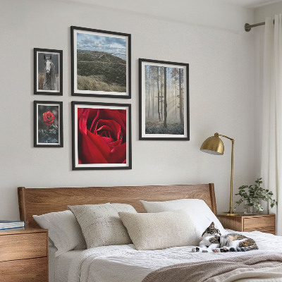 Pared galería de arte Flores de la naturaleza de diferentes estilos