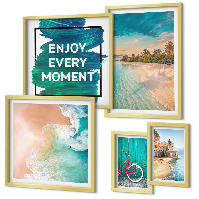 Conjunto de cuadros decorativos Ambiente vacacional
