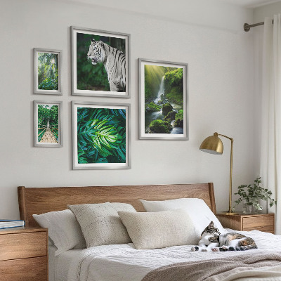 Pared galería de arte paisajes naturales tropicales