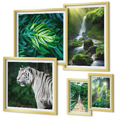 Pared galería de arte paisajes naturales tropicales
