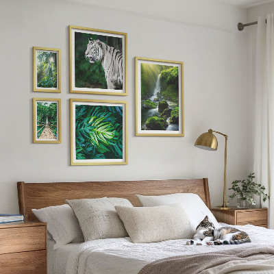 Pared galería de arte paisajes naturales tropicales