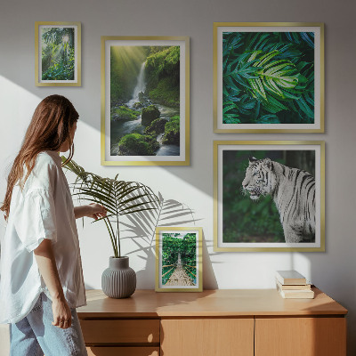 Pared galería de arte paisajes naturales tropicales