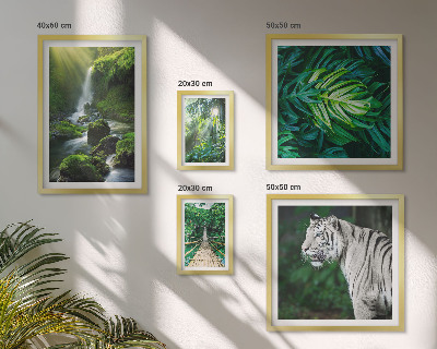Pared galería de arte paisajes naturales tropicales