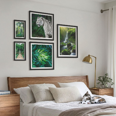 Pared galería de arte paisajes naturales tropicales