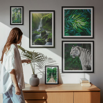 Pared galería de arte paisajes naturales tropicales