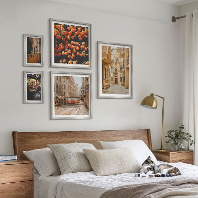 Conjunto de cuadros decorativos Calles encantadoras llenas de sabores