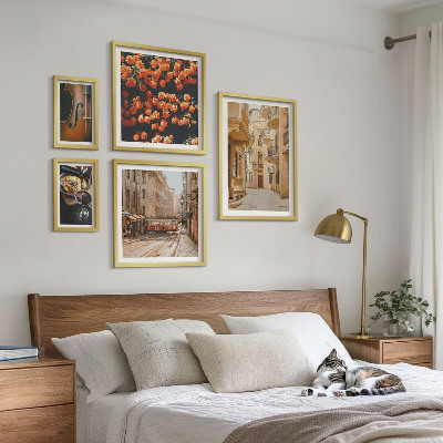 Conjunto de cuadros decorativos Calles encantadoras llenas de sabores