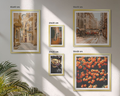 Conjunto de cuadros decorativos Calles encantadoras llenas de sabores