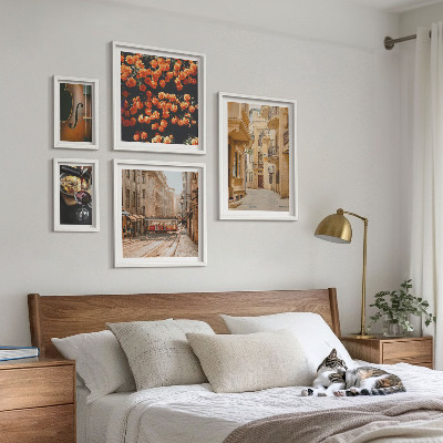 Conjunto de cuadros decorativos Calles encantadoras llenas de sabores
