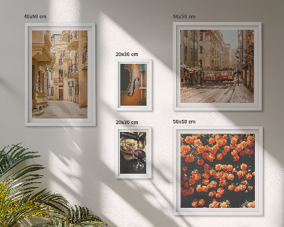 Conjunto de cuadros decorativos Calles encantadoras llenas de sabores