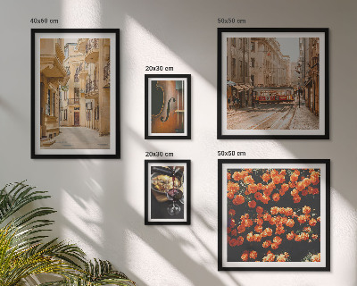 Conjunto de cuadros decorativos Calles encantadoras llenas de sabores