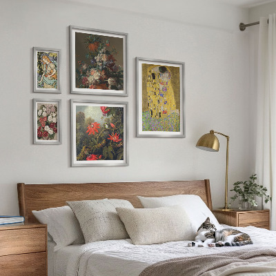 Pared galería de arte composiciones de arte floral