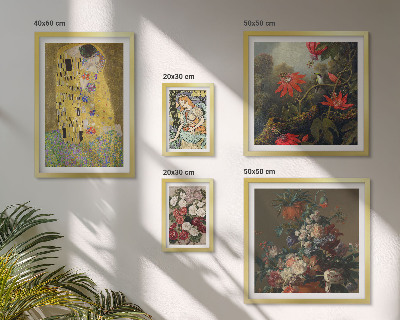 Pared galería de arte composiciones de arte floral