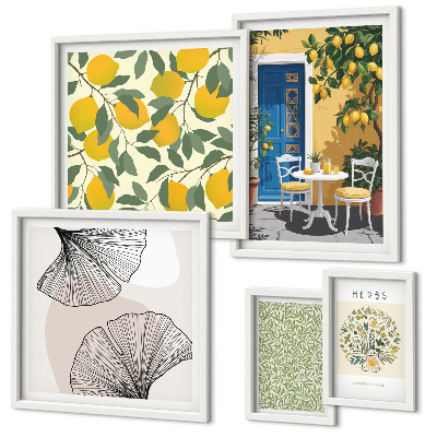 Conjunto de cuadros decorativos Elegantes motivos vegetales