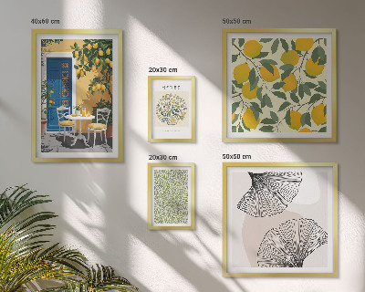 Conjunto de cuadros decorativos Elegantes motivos vegetales