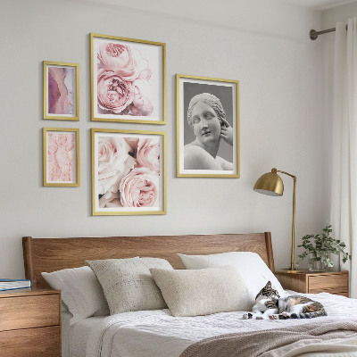 Pared galería de arte Esculturas florales clásicas