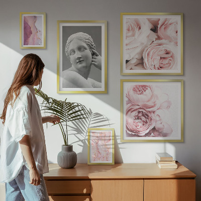 Pared galería de arte Esculturas florales clásicas