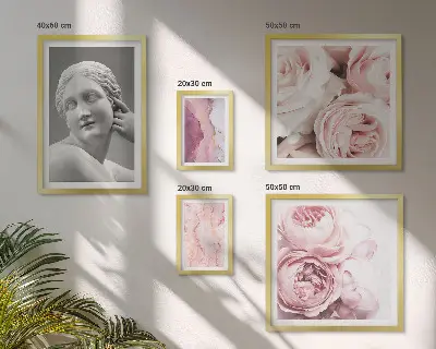 Esculturas florales clásicas decoración para pared de galería de arte