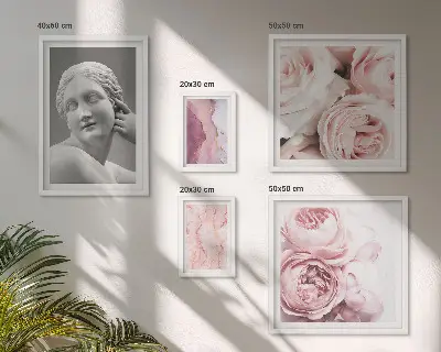 Esculturas florales clásicas decoración para pared de galería de arte