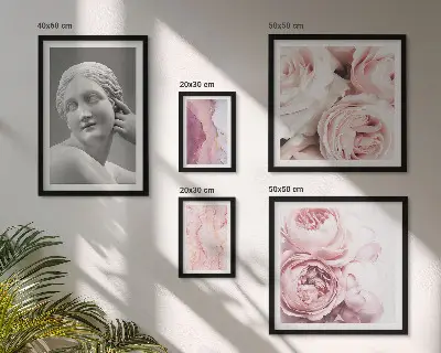 Esculturas florales clásicas decoración para pared de galería de arte