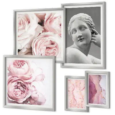 Esculturas florales clásicas decoración para pared de galería de arte