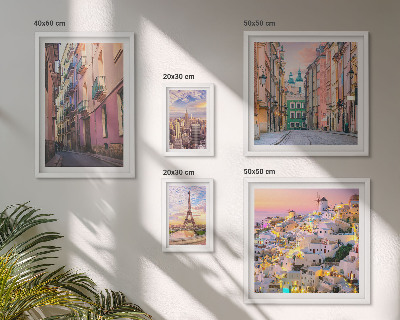 Conjunto de cuadros decorativos Ciudades encantadoras en Europa