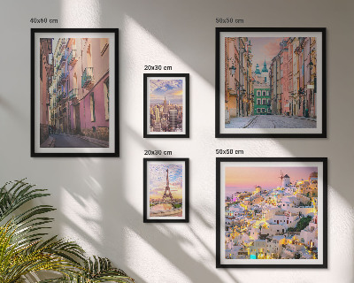 Conjunto de cuadros decorativos Ciudades encantadoras en Europa
