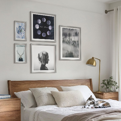 Pared galería de arte motivos de espacios forestales naturales