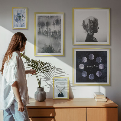 Pared galería de arte motivos de espacios forestales naturales