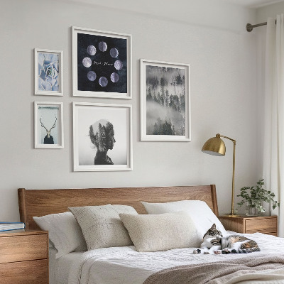 Pared galería de arte motivos de espacios forestales naturales