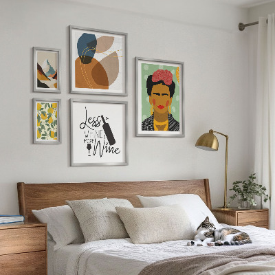 Conjunto de cuadros decorativos Retratos abstractos al estilo bohemio