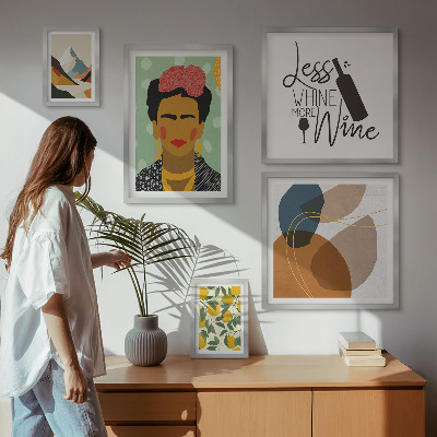 Conjunto de cuadros decorativos Retratos abstractos al estilo bohemio