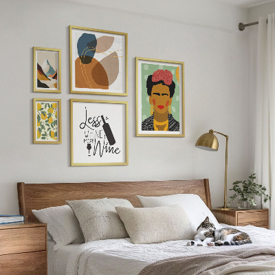 Conjunto de cuadros decorativos Retratos abstractos al estilo bohemio