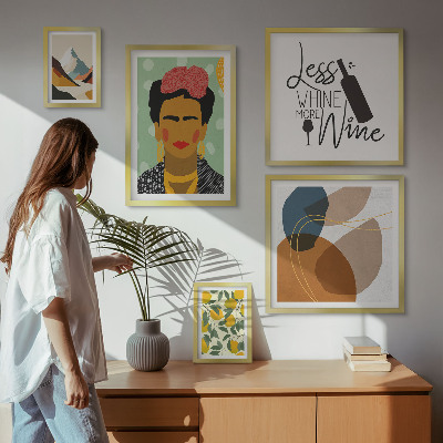 Conjunto de cuadros decorativos Retratos abstractos al estilo bohemio